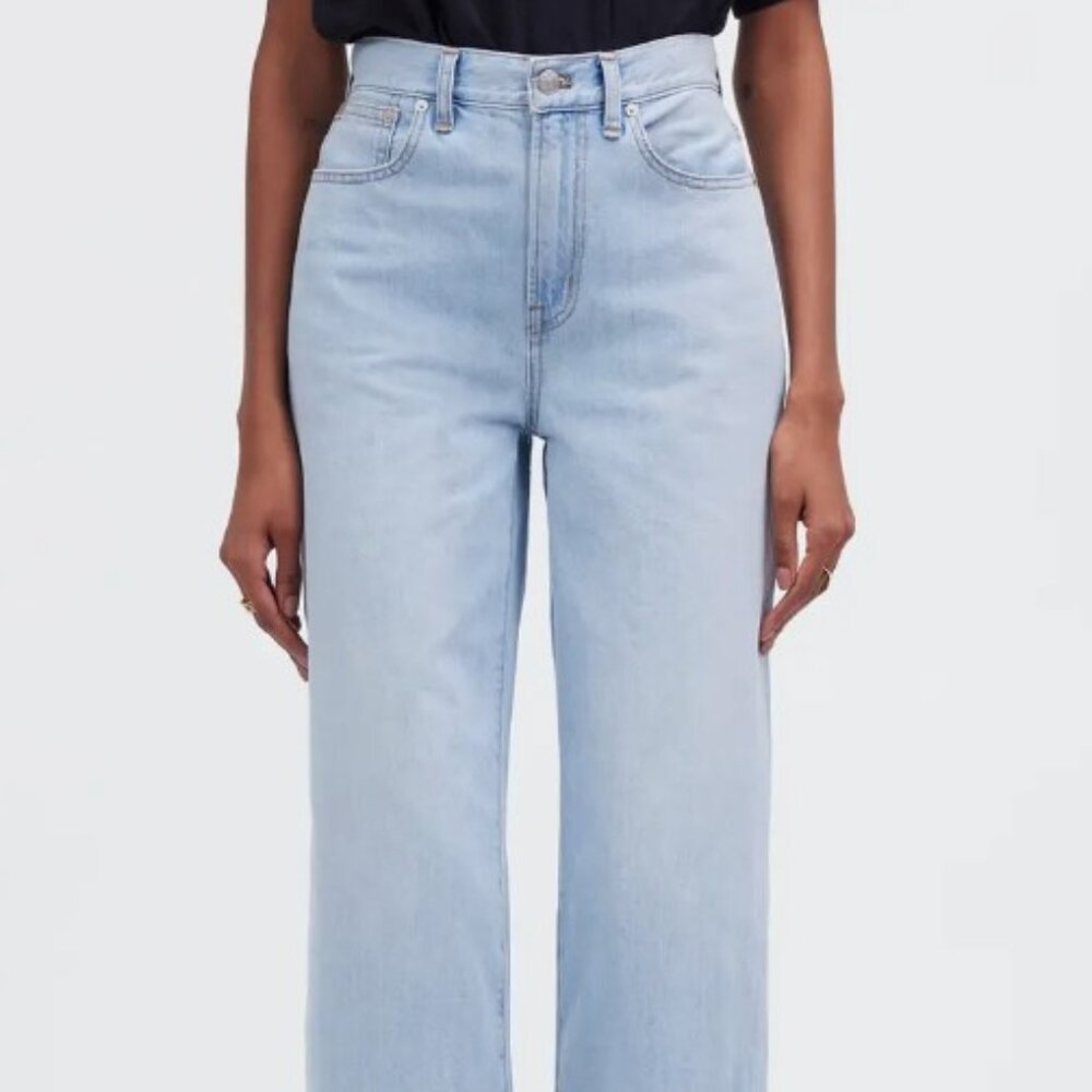 Madewell The Perfect Vintage Wide Leg Crop Jean size 24 light wash